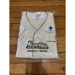 Vintage NOS 1950s/1960s Hampton Mens Pajamas Size Medium Beige Short Sleeve NWT
